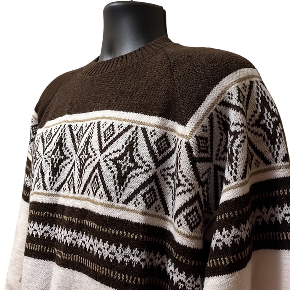 Vintage 80s/90s TUXAN Acrylic Grandpa Sweater~NWT~XLT~Grandpa Core